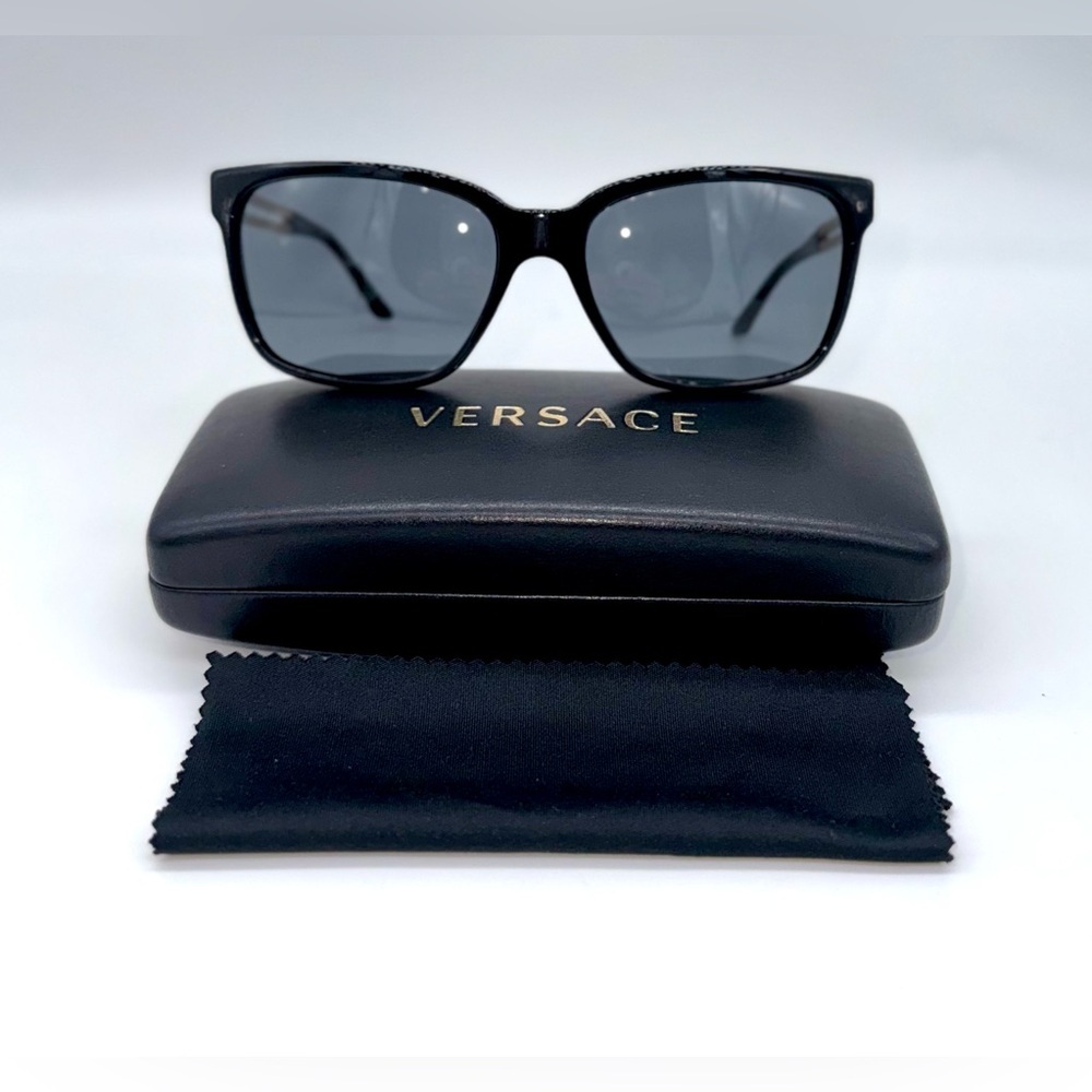 VERSACE Black Gold Accents VE4307
Sunglasses Case Unisex Excellent Condition - Picture 1 of 8